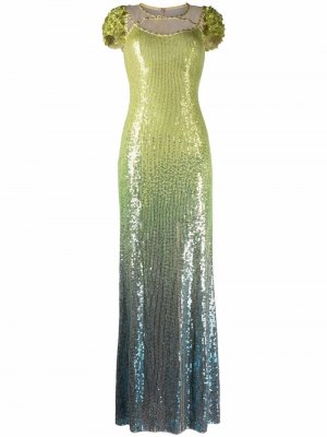 Louanna sequinned gown Jenny Packham. Цвет: зеленый