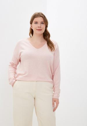 Пуловер Only Carmakoma. Цвет: розовый