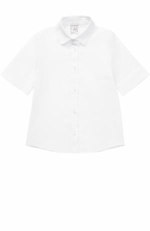 Блуза из эластичного хлопка с отворотами Stella Jean. Цвет: белый