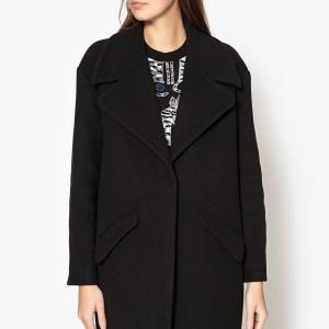 Пальто удлинённое WOMAN BA&SH. Цвет: черный