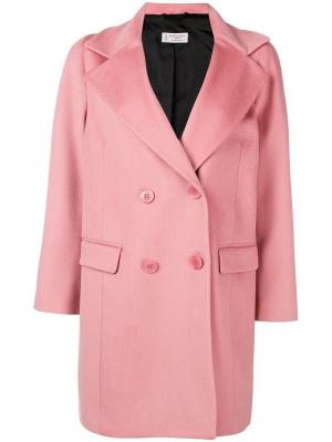Двубортное пальто Alberto Biani. Цвет: розовый