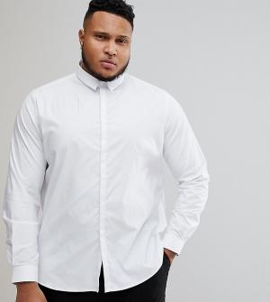 Облегающая рубашка со скрытой планкой -Белый Noak