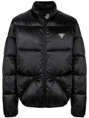 Стеганая куртка с заплаткой логотипом Love Moschino. Цвет: чёрный