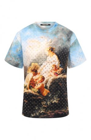 Хлопковая футболка Roberto Cavalli. Цвет: разноцветный