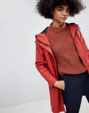 Куртка-дождевик с покрытием Vero Moda. Цвет: красный