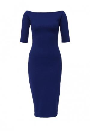 Платье LOST INK TESS TWIST DETAIL BODYCON. Цвет: синий