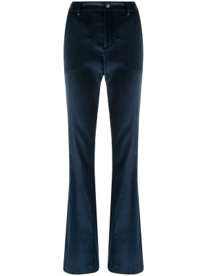 Бархатные расклешенные брюки Pt01. Цвет: синий