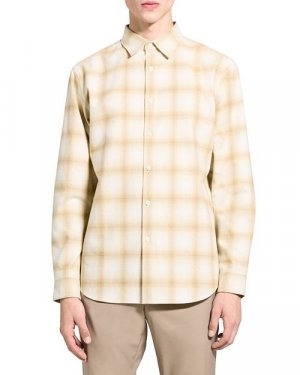 Фланелевая рубашка с длинным рукавом Irving Fade , цвет Tan/Beige Theory