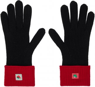 Черные шерстяные перчатки Paris Kenzo