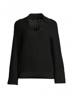 Детский волнистый хлопковый пуловер-свитер , черный 525 America