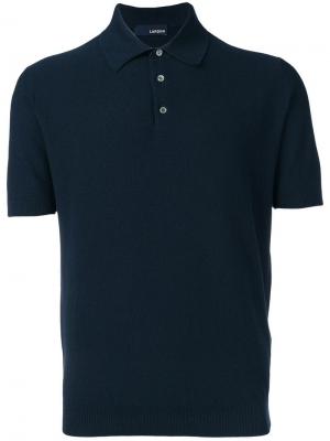 Рубашка-поло с короткими рукавами Lardini. Цвет: синий