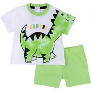 Комплект футболка и шорты , цвет салатовый, размер 080 Chicco. Цвет: зеленый