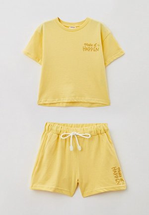 Футболка и шорты Youlala. Цвет: желтый