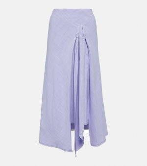 Асимметричная юбка макси с принтом тай-дай, фиолетовый Victoria Beckham