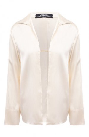 Блузка из вискозы Jacquemus. Цвет: кремовый