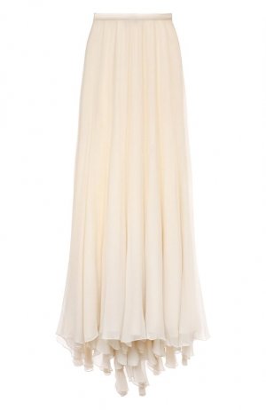 Шелковая юбка Ralph Lauren. Цвет: кремовый