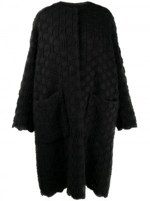 Фактурное пальто-кокон Uma Wang. Цвет: черный
