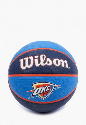 Мяч баскетбольный Wilson NBA TEAM TRIBUTE BSKT OKC THUNDER. Цвет: синий