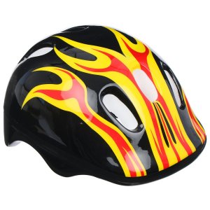 Шлем защитный детский ot-h6, обхват 52-54 см, цвет чёрный ONLITOP. Цвет: черный, белый, красный