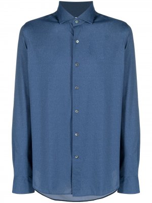 Джинсовая рубашка узкого кроя Orian. Цвет: синий
