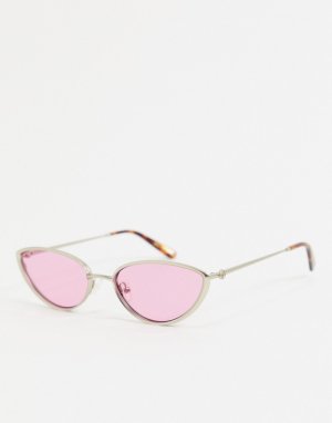 Серебристые солнцезащитные очки кошачий глаз -Серебряный Hot Futures