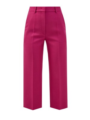 Укороченные брюки из плотной ткани Double Compact Drill VALENTINO. Цвет: розовый