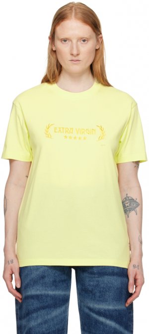 Желтая футболка Leon с надписью Extra Virgin Eytys