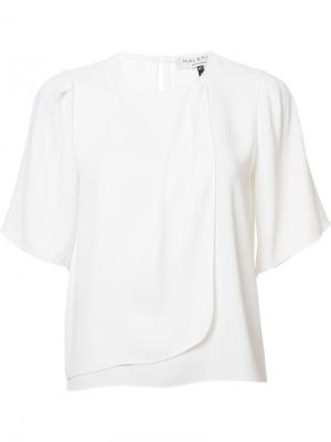 Блузка с короткими рукавами Halston Heritage. Цвет: белый