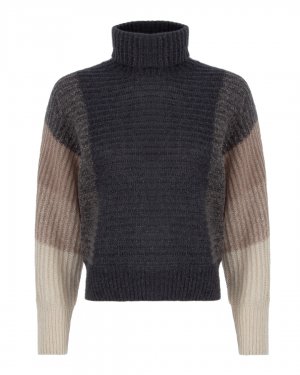 Вязаный свитер Peserico. Цвет: тем.серый
