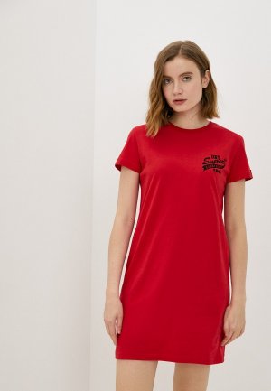 Платье Superdry CNY TSHIRT DRESS. Цвет: красный