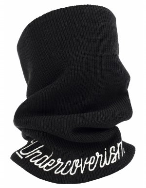 Черный шарф-снуд с вышивкой Undercover