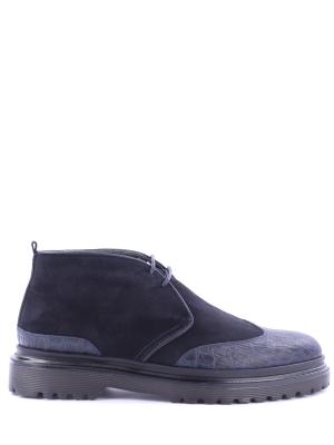 Замшевые ботинки-дезерты Marino Alberto Guardiani. Цвет: синий