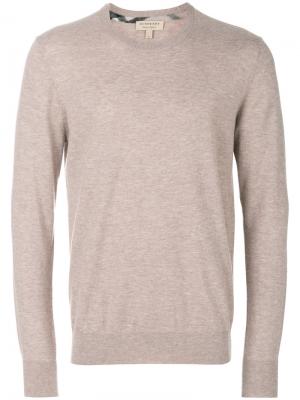 Кашемировый пуловер с круглым вырезом Burberry. Цвет: нейтральные цвета