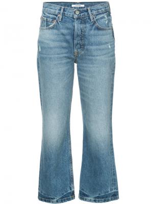 Укороченные прямые джинсы Grlfrnd. Цвет: синий