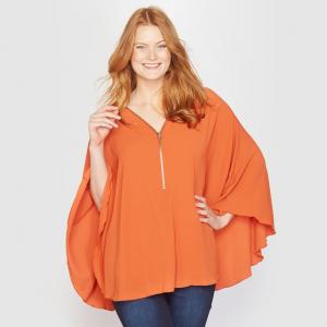 Блузка в форме накидки TAILLISSIME. Цвет: оранжевый