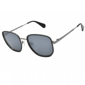 Солнцезащитные очки MO0091, серебряный, черный Max & Co.. Цвет: черный/серебристый/серебряный