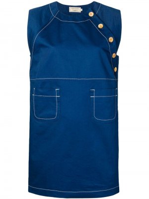 Платье мешковатого кроя Maison Kitsuné. Цвет: синий
