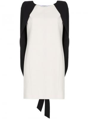 Платье мини с кейпом Givenchy. Цвет: белый