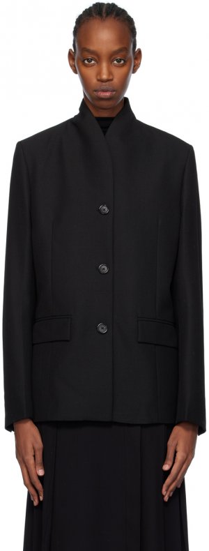Черный накладной пиджак Toteme Totême