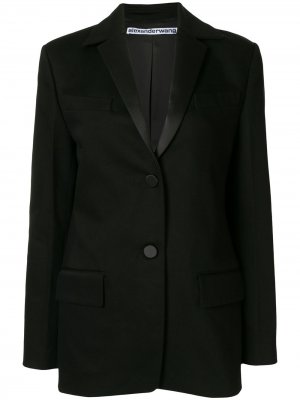 Пиджак-смокинг свободного кроя Alexander Wang. Цвет: черный
