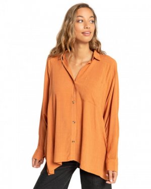 Женская рубашка Isabel Billabong. Цвет: оранжевый