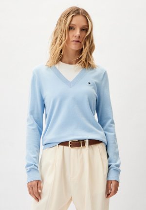 Пуловер Tommy Hilfiger. Цвет: голубой