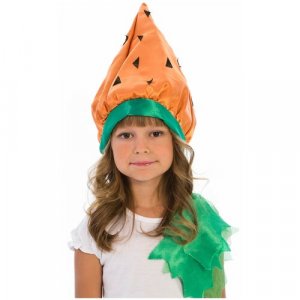 Карнавальная шапочка Морковка на рост 104-134 Вестифика. Цвет: оранжевый