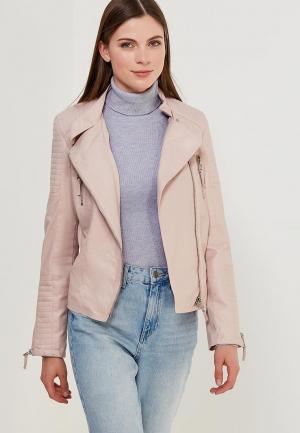 Куртка кожаная Grand Style GR025EWAGEL4. Цвет: розовый