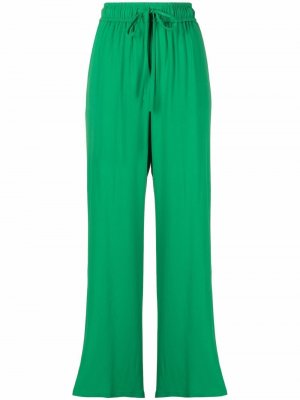 Drawstring-waist two-pocket palazzo trousers Seventy. Цвет: зеленый