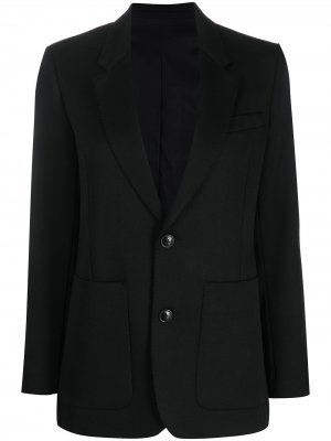 Пиджак строгого кроя на пуговицах AMI Paris. Цвет: черный