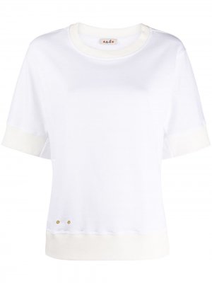 Флисовая футболка с короткими рукавами Alberto Biani. Цвет: белый