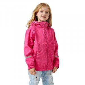 Куртка для девочек, весенняя куртка-ветровка, куртки из софтшелла, водонепроницаемое ветрозащитное детское осеннее теплое флисовое пальто пешего туризма VALIANLY