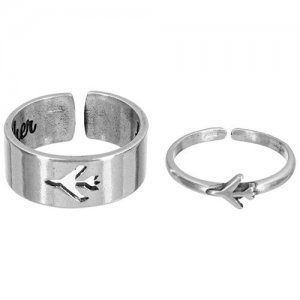 Парные кольца Flying together женские, серебро 925 MRR0125-Ag925, без размера, 5,74 Amorem
