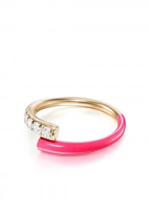 Кольцо Lola из розового золота с бриллиантами Melissa Kaye. Цвет: розовый